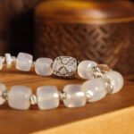 Natural White Agate & Clear Quartz Bracelet – Crystal Jewelry for Clarity & Balance