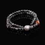 Groxiara Shadow Core Titanium Quartz Necklace – Black Gold Skeletal, Black Rutilated & Purple Aura Crystals for Power & Awakening