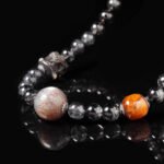 Groxiara Shadow Core Titanium Quartz Necklace – Black Gold Skeletal, Black Rutilated & Purple Aura Crystals for Power & Awakening