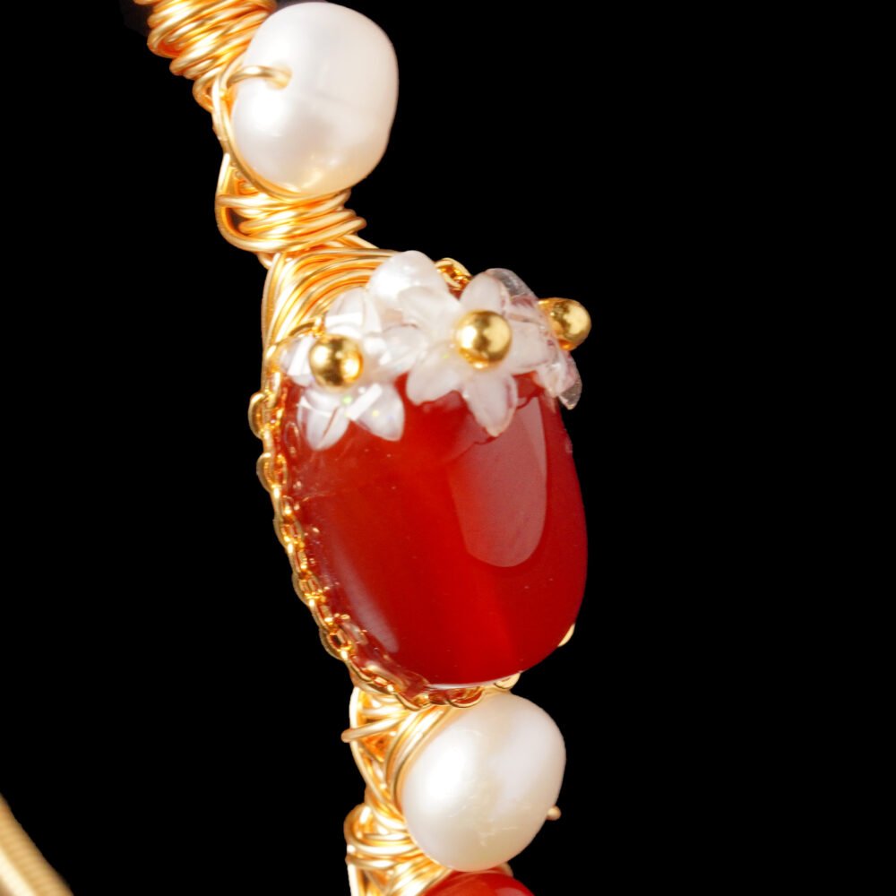 Groxiara Red Agate Copper Energy Bracelet – For Vitality, Courage & Grounding Protection