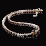 Groxiara Balance Light Necklace – Smoky Quartz & Clear Quartz with Sterling Silver for Grounding & Clarity