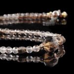 Groxiara Balance Light Necklace – Smoky Quartz & Clear Quartz with Sterling Silver for Grounding & Clarity