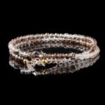 Groxiara Balance Light Necklace – Smoky Quartz & Clear Quartz with Sterling Silver for Grounding & Clarity