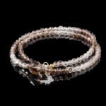 Groxiara Balance Light Necklace – Smoky Quartz & Clear Quartz with Sterling Silver for Grounding & Clarity