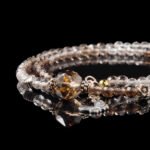 Groxiara Balance Light Necklace – Smoky Quartz & Clear Quartz with Sterling Silver for Grounding & Clarity