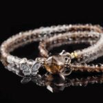 Groxiara Balance Light Necklace – Smoky Quartz & Clear Quartz with Sterling Silver for Grounding & Clarity