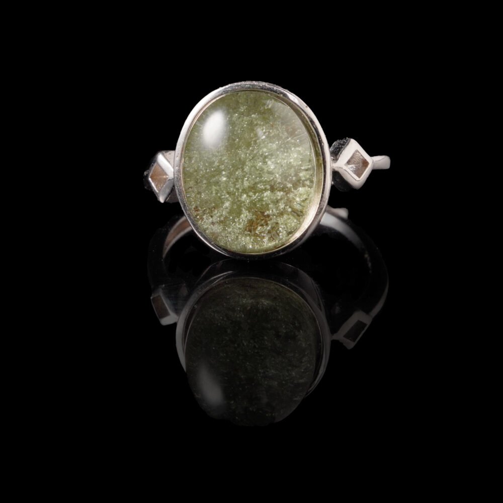 Groxiara Green Phantom Quartz Copper Ring