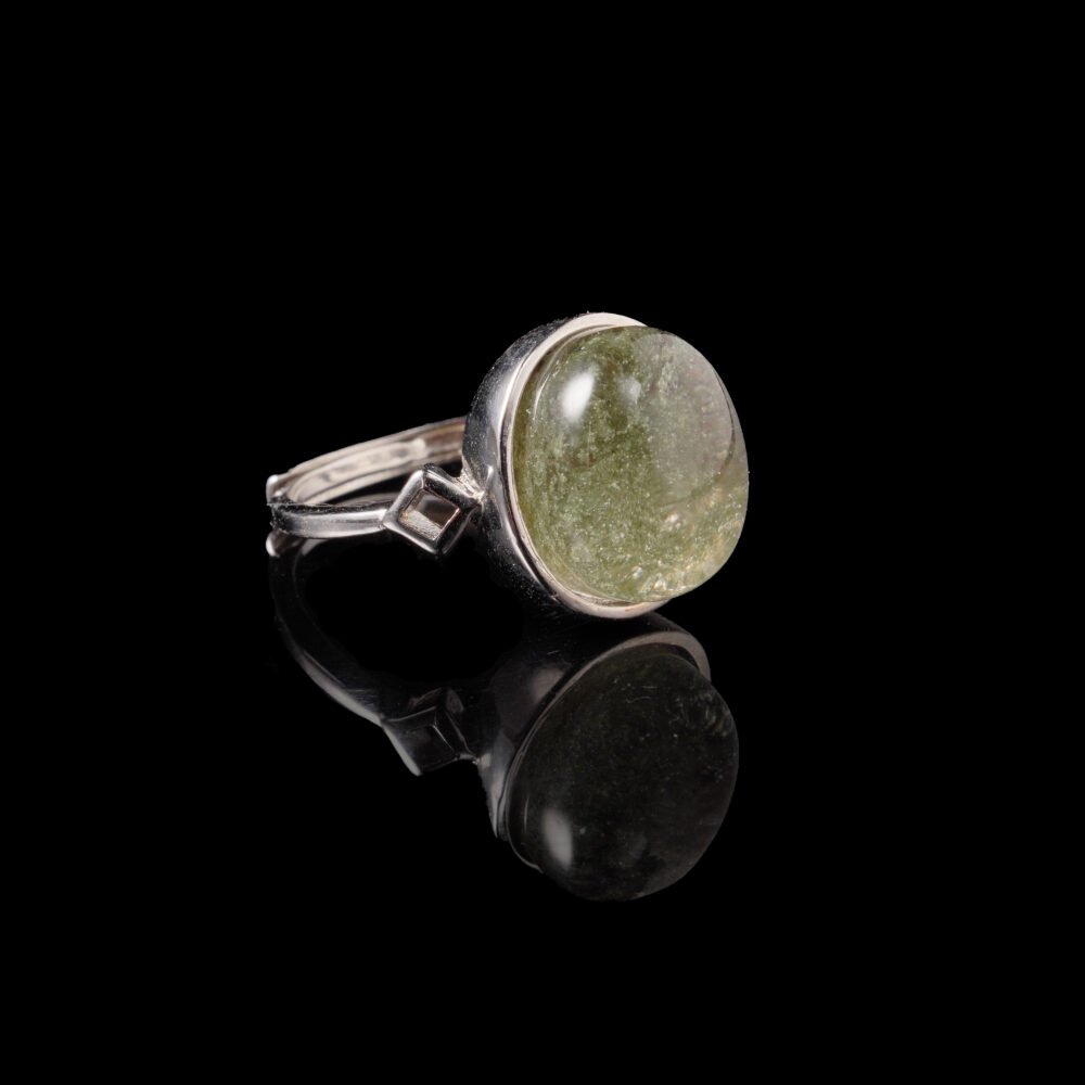 Groxiara Green Phantom Quartz Copper Ring