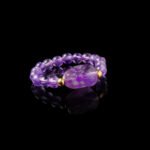 Groxiara Amethyst Pixiu Ring – Carved Crystal Wealth Guardian Ring for Prosperity & Protection