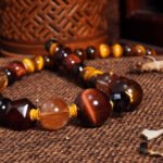 Groxiara Warrior’s Spirit Crystal Necklace – Tiger Eye, Smoky Quartz & Silver for Strength, Focus & Grounding