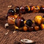 Groxiara Warrior’s Spirit Crystal Necklace – Tiger Eye, Smoky Quartz & Silver for Strength, Focus & Grounding