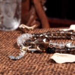 Groxiara Balance Light Necklace – Smoky Quartz & Clear Quartz with Sterling Silver for Grounding & Clarity