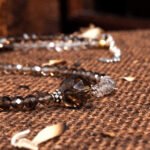 Groxiara Balance Light Necklace – Smoky Quartz & Clear Quartz with Sterling Silver for Grounding & Clarity