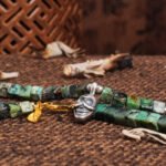 Groxiara Shmashana Awakening Necklace – African Turquoise Quartz & Sterling Silver Chitipati Totem for Transformation & Protection