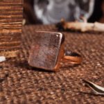 Groxiara Black Rutilated Quartz Copper Ring – Energy Shield for Strength, Focus & Spiritual Clarity