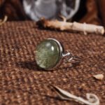Groxiara Green Phantom Quartz Copper Ring