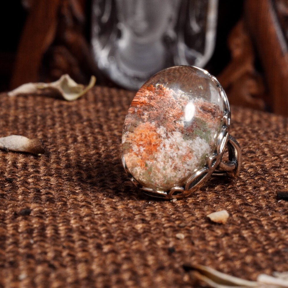 Groxiara Green Phantom Quartz Copper Ring– For Growth, Abundance & Career Manifestation