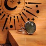 Groxiara Green Phantom Quartz Copper Ring