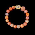 Buddha Stones Tibetan Dzi Agate & Tourmaline Quartz Barrel Bead Bracelet (9–11mm) – For Protection & Energy Alignment