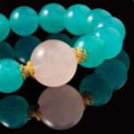 Amazonite & Rose Quartz Bracelet – Buddha-Inspired Natural Stones for Energy Healing & Negative Energy Release