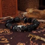 Black Onyx & Rutilated Quartz Totem Bracelet – Garuda Power & Shadow Protection