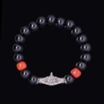 Rahu Amulet Bracelet – Black Agate Protection with Thai Occult Power