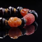Striped Agate & Skull Totem Bracelet – Balance, Power & Protection