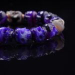 Violet Skull Totem Bracelet – Intuition, Shadow & Psychic Shield
