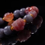 Blush Agate Skull Totem Bracelet – Sweet Protection & Soul Power