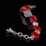 Red Agate & Sterling Silver Blessing Bracelet – Calm Strength & Heritage Charm