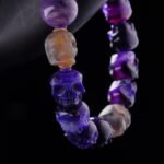 Violet Skull Totem Bracelet – Intuition, Shadow & Psychic Shield