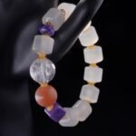 White Agate & Crystal Harmony Bracelet – Balance, Clarity & Inner Strength