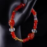 Red Agate Skull & Bone Bracelet – Fierce Focus & Fearless Flow