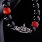 Rahu Amulet Bracelet – Black Agate Protection with Thai Occult Power