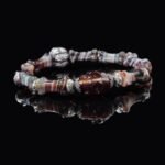 Banded Agate Skull & Bone Bracelet – Protection, Resilience & Grounding Energy