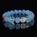 Blue Agate & Crystal Healing Bracelet – Clarity, Balance & Spiritual Energy