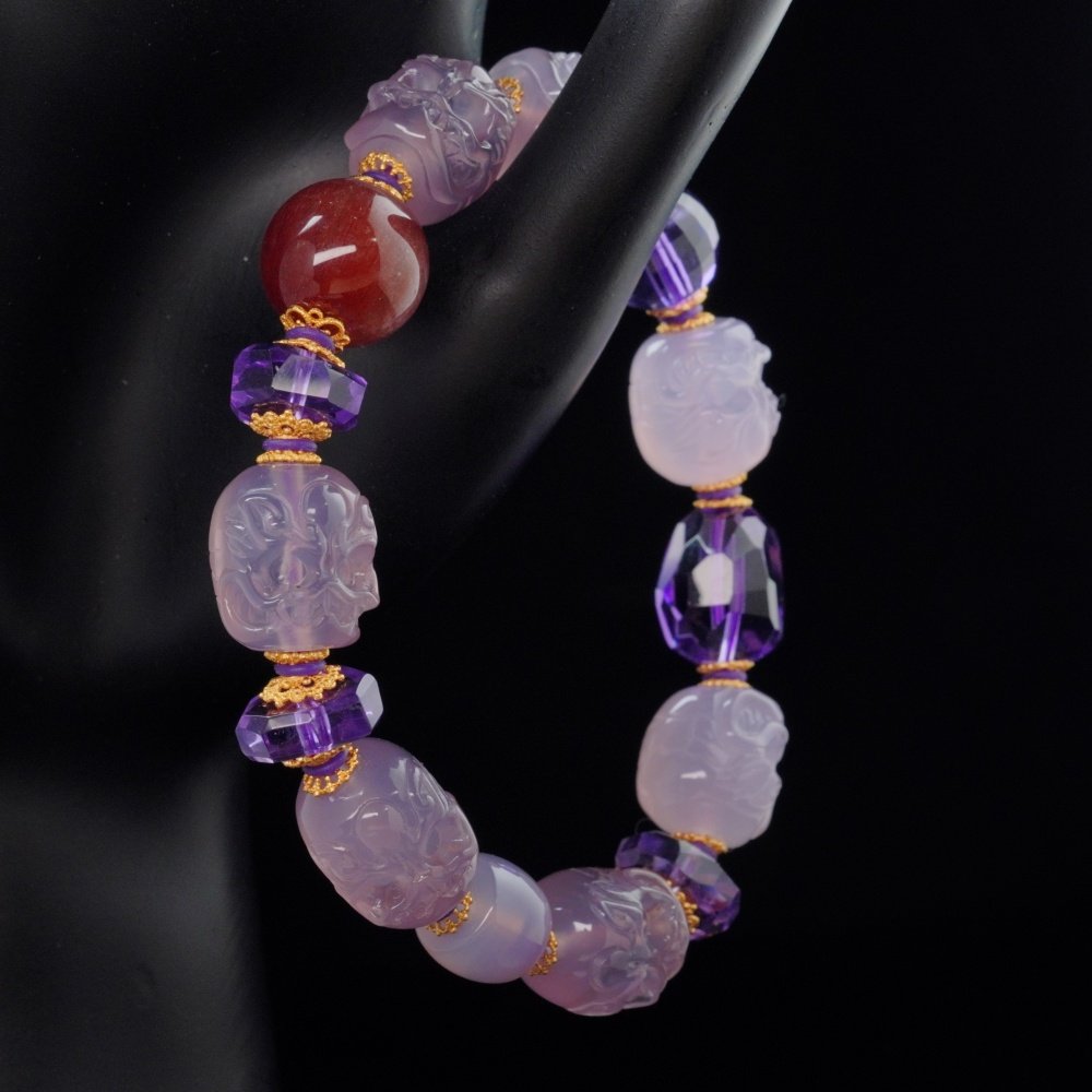 Rutilated Quartz & Agate Bracelet – Vitality, Protection & Spiritual Balance