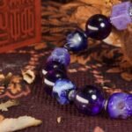 Amethyst & Agate Skull Bracelet – Wisdom, Transformation & Spiritual Protection