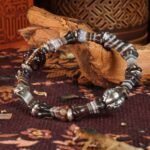 Banded Agate Skull & Bone Bracelet – Protection, Resilience & Grounding Energy