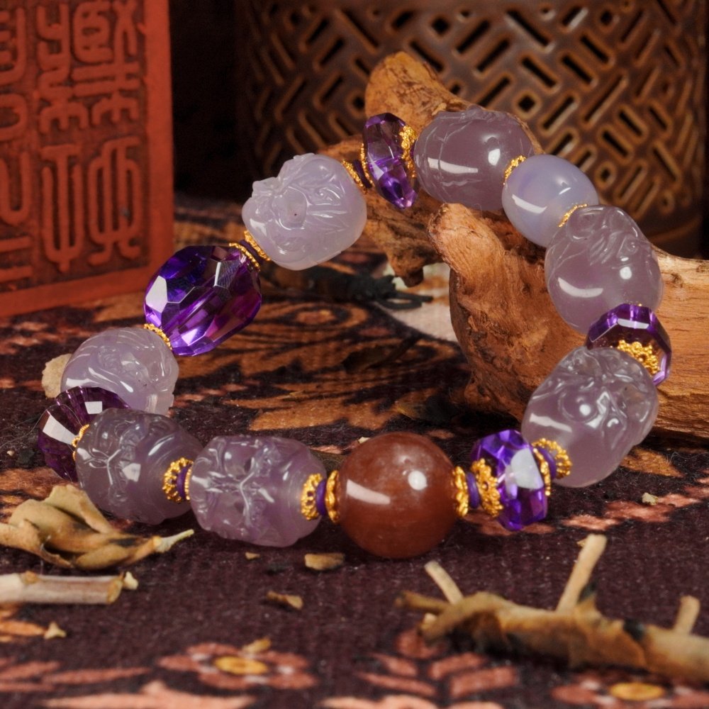 Rutilated Quartz & Agate Bracelet – Vitality, Protection & Spiritual Balance