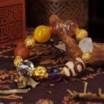 Multicolor Agate & Dzi Bead Bracelet – Vitality, Protection & Spiritual Balance