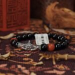 Rahu Amulet Bracelet – Black Agate Protection with Thai Occult Power