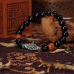 Rahu Amulet Bracelet – Black Agate Protection with Thai Occult Power