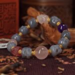 Lilac Skull & Rose Quartz Bracelet – Love, Clarity & Spiritual Rebirth