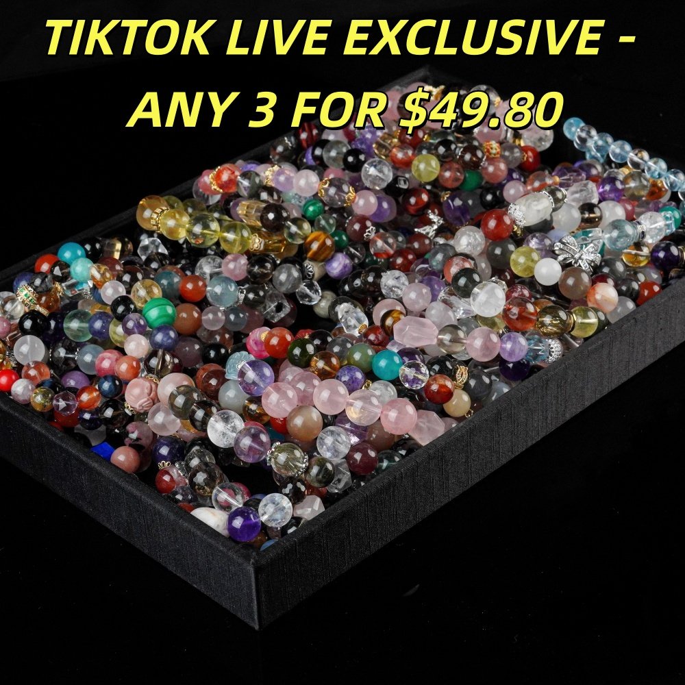TikTok Live Exclusive | Claim Your 3-Piece Crystal Bracelet Bundle (ID: A1-A33)