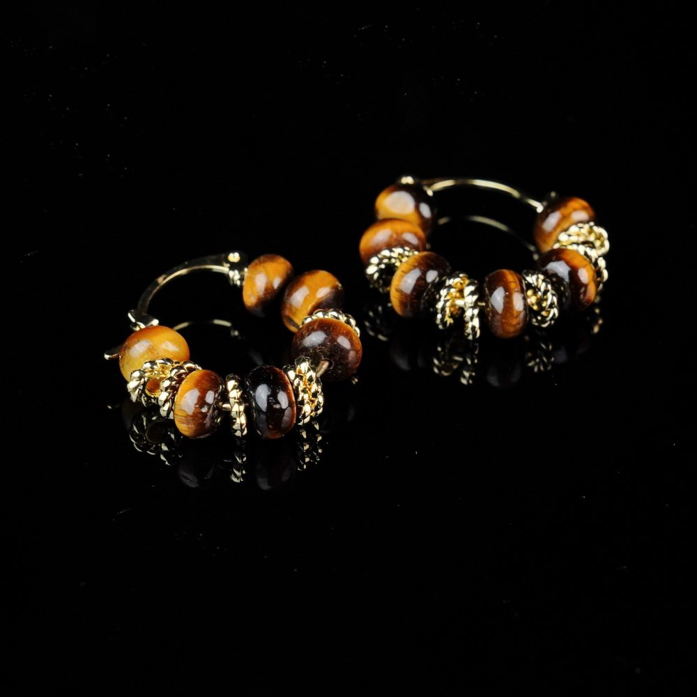 Groxiar Bohemian Spirit Earring Collection | Natural Stone Gemstone Hoops & Vintage Ornate Studs