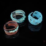 Groxiara™ Bohemian Multi-Layer Bracelet Collection | Handmade Seed Bead & Leather Magnetic Wrap Sets