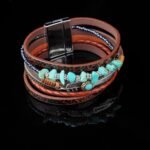 Groxiara™ Bohemian Multi-Layer Bracelet Collection | Handmade Seed Bead & Leather Magnetic Wrap Sets