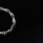 Groxiara | 'Ancestral Health' Hand-Carved Agate Skull & Bone Bracelet – Grounding & Vitality Talisman - 17cm (6.7")