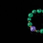 Groxiara | 'Radiant Vitality' Natural Malachite & Charoite Crystal Bracelet – The Stone of Transformation for Total Health - 17cm (6.7")